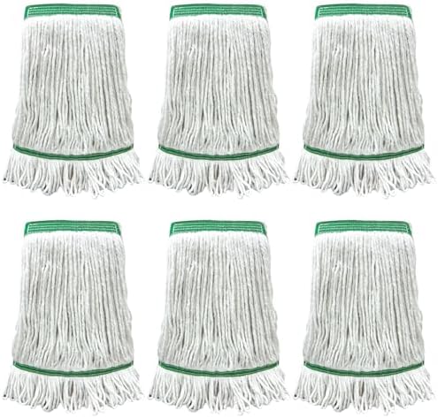 6 Pack Heavy Duty Mop Heads with Loop Ends