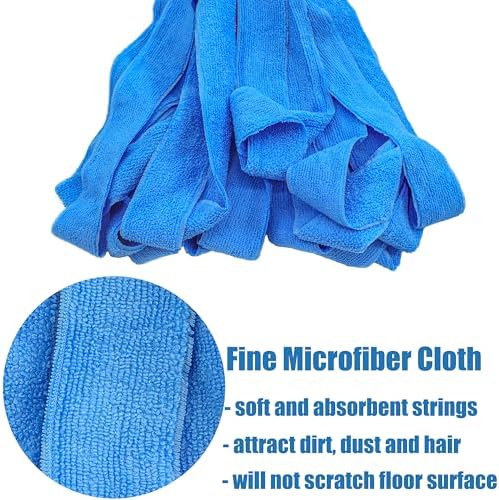 2 Pack Blue Microfiber Mop Refill for 34 Inch Pole