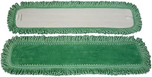 Real Clean 48 Inch Green Fringe Microfiber Mop Pads Pack of 2 1