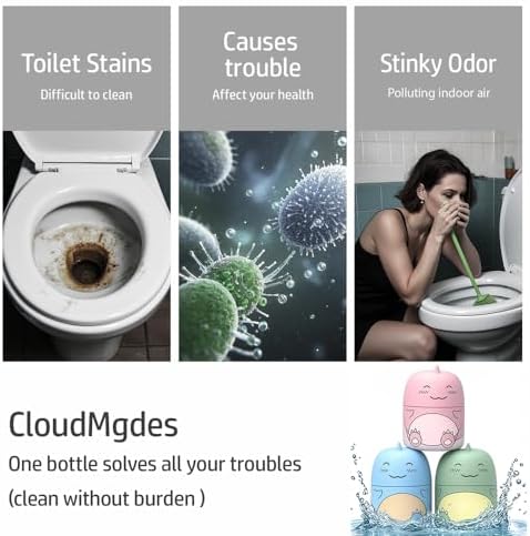 CloudMades Cute Dinosaur Toilet Cleaner Bottle with 3 Scents