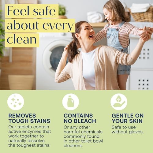 Fab Tab Toilet Bowl Cleaner Tablets Plastic-Free Safe for Septic Tanks