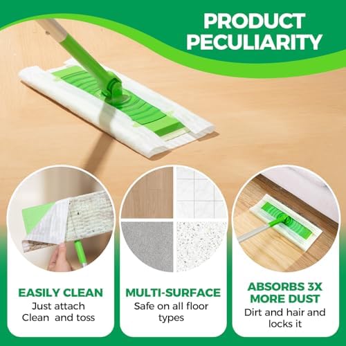 Peachicha Dry Sweeping Cloths Refills 150 Count 787x1181 Inch
