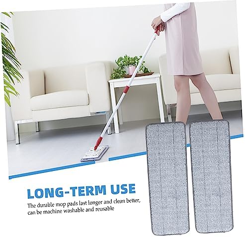 2 Pack Minkissy Mop Pads Wet Dry Cleaning Reusable Floor Mop Heads