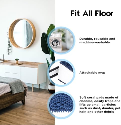 LTWHOME 24 Inch Microfiber Chenille Replacement Mop Pads Pack of 6