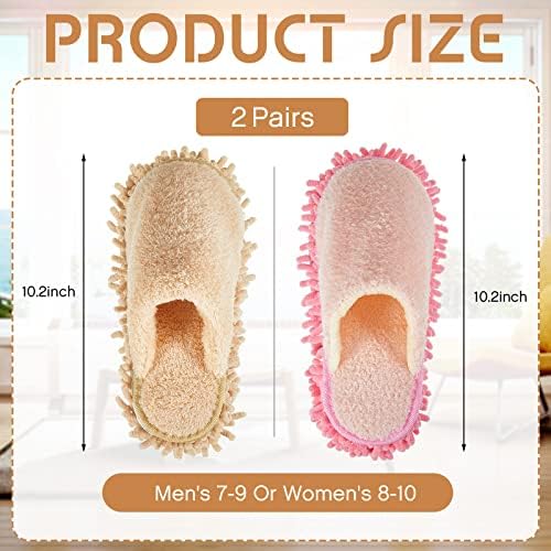 Jecery 2 Pair Microfiber Mopping Slippers