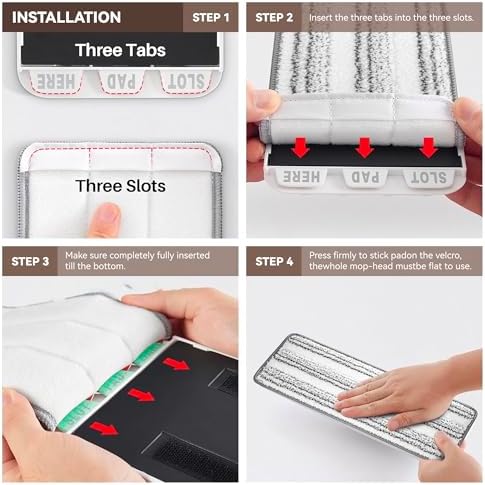 Microfiber Mop Refills 13-Inch 6-Pack for Wet Dry Cleaning