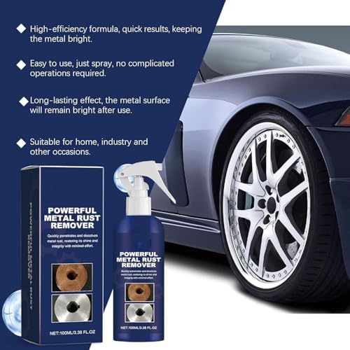 2024 Powerful Rust Remover Spray 100ml 3PCS for Tools Cars Metals