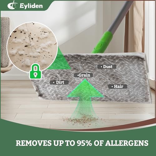 Eyliden 24 Count Dry Mop Pads 10 Inch Replacement for Sweeper Mops