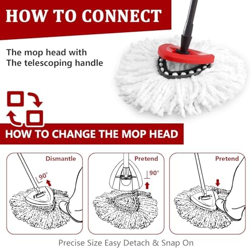 NICEMOVIC 3 Pack Mop Head Replacement for Oceda