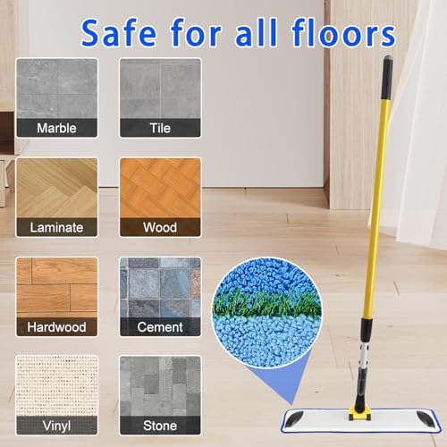 4 Pack Microfiber Deep Cleaning Pads for 18 and 17 Inch Mops