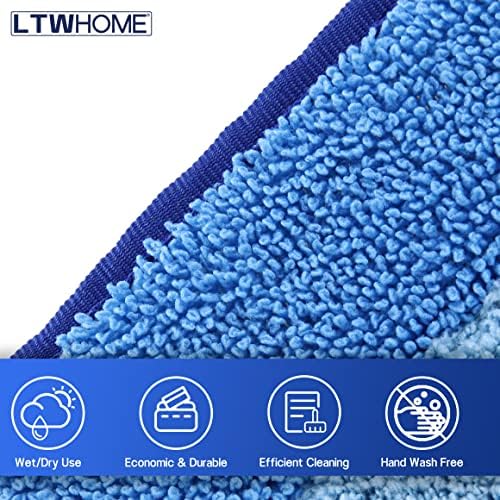 LTWHOME 24 Inch Microfiber Mop Pad Refill Pack of 6