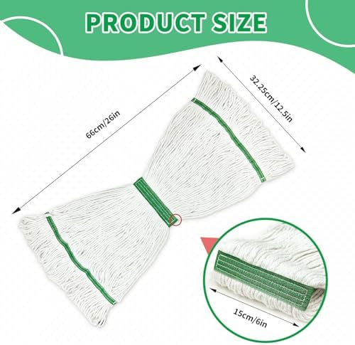 6 Pack Heavy Duty Mop Heads with Loop Ends