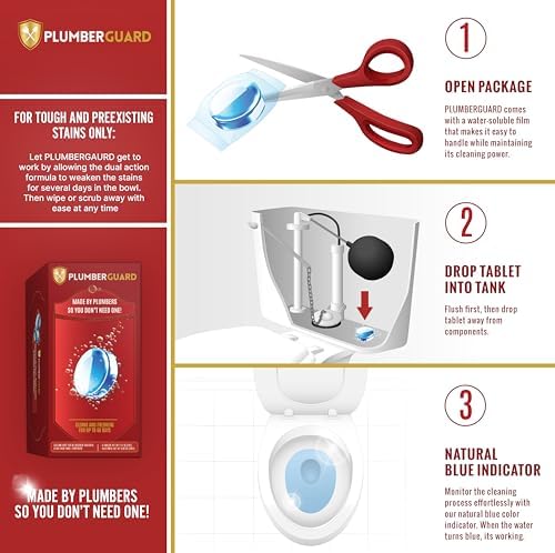 PlumberGuard Toilet Tablets 4 Pack - Chlorine Free
