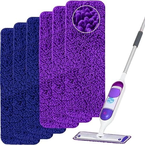 Reusable Mop Pads for Swiffer Power Mop 6 Pack