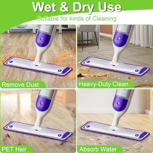 Aifacay Reusable Swiffer Mop Pads 6 Pack for 13-15 Spray Mop