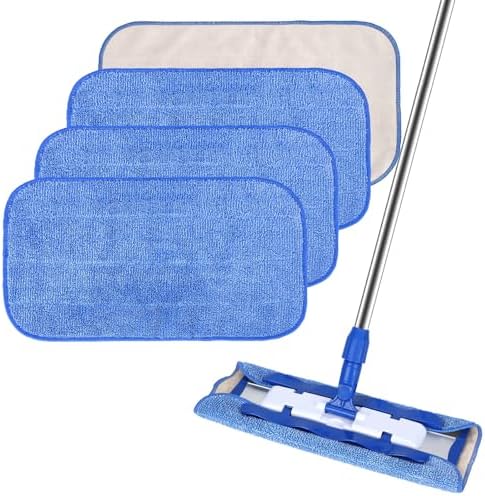 Yicotira Microfiber Mop Refills 4 Pack - Reusable Replacement for MR SIGA