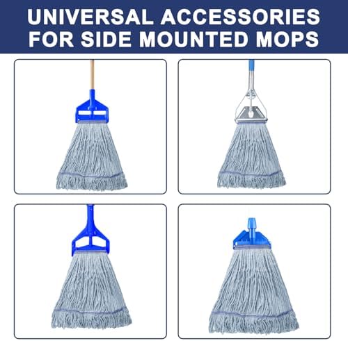 KeFanta 3 Pack Heavy Duty Mop Head Refill Blue