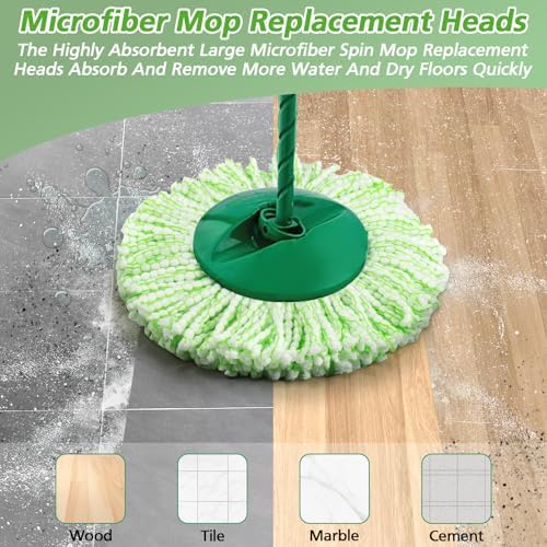 Zeekech 6 Pack Mop Head Refills for Libman Tornado Spin Mop