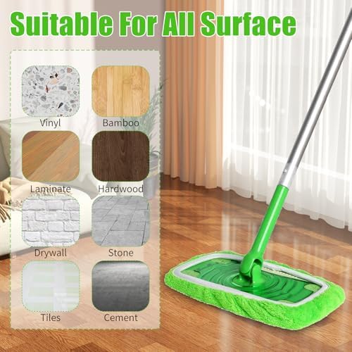 6 Pack Reusable Microfiber Mop Pads for Swiffer Sweeper 1