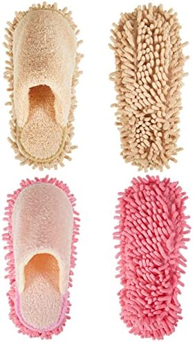 Jecery 2 Pair Microfiber Mopping Slippers