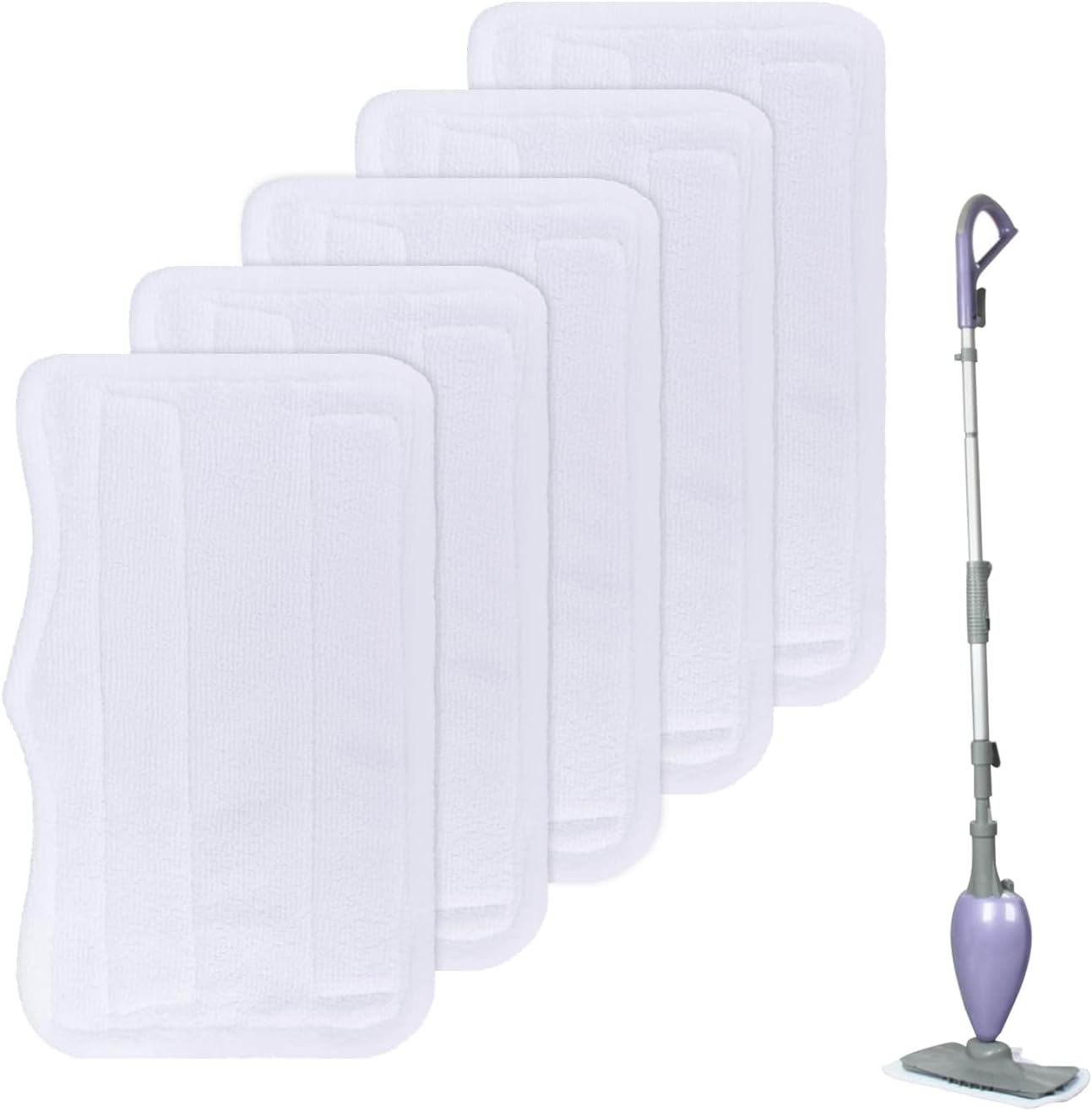 Sgizoku Steam Mop Pads 5Pack Washable Microfiber Replacement 1