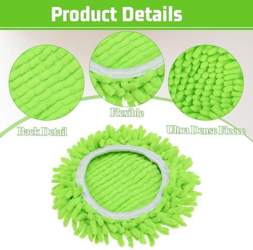 2 Pack Spin Mop Replacement Heads Green Machine Washable