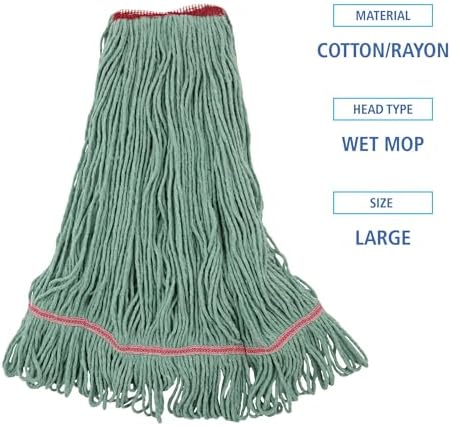 Boardwalk BWK503GNNB Premium Cotton Mop Head - Large Green 12Carton