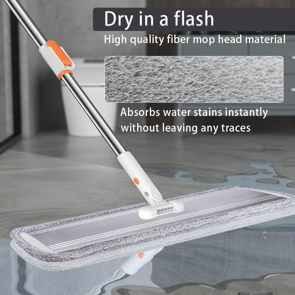 Sunki Microfiber Mop Pads 6 Pack Reusable Wet Dry