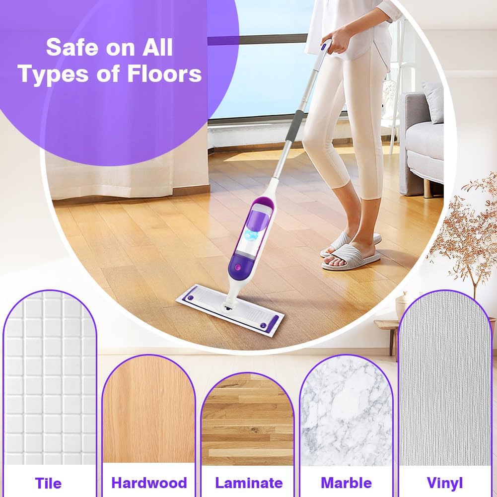 HOMEXCEL Microfiber Mop Pads 48 Count for Swiffer Powermop