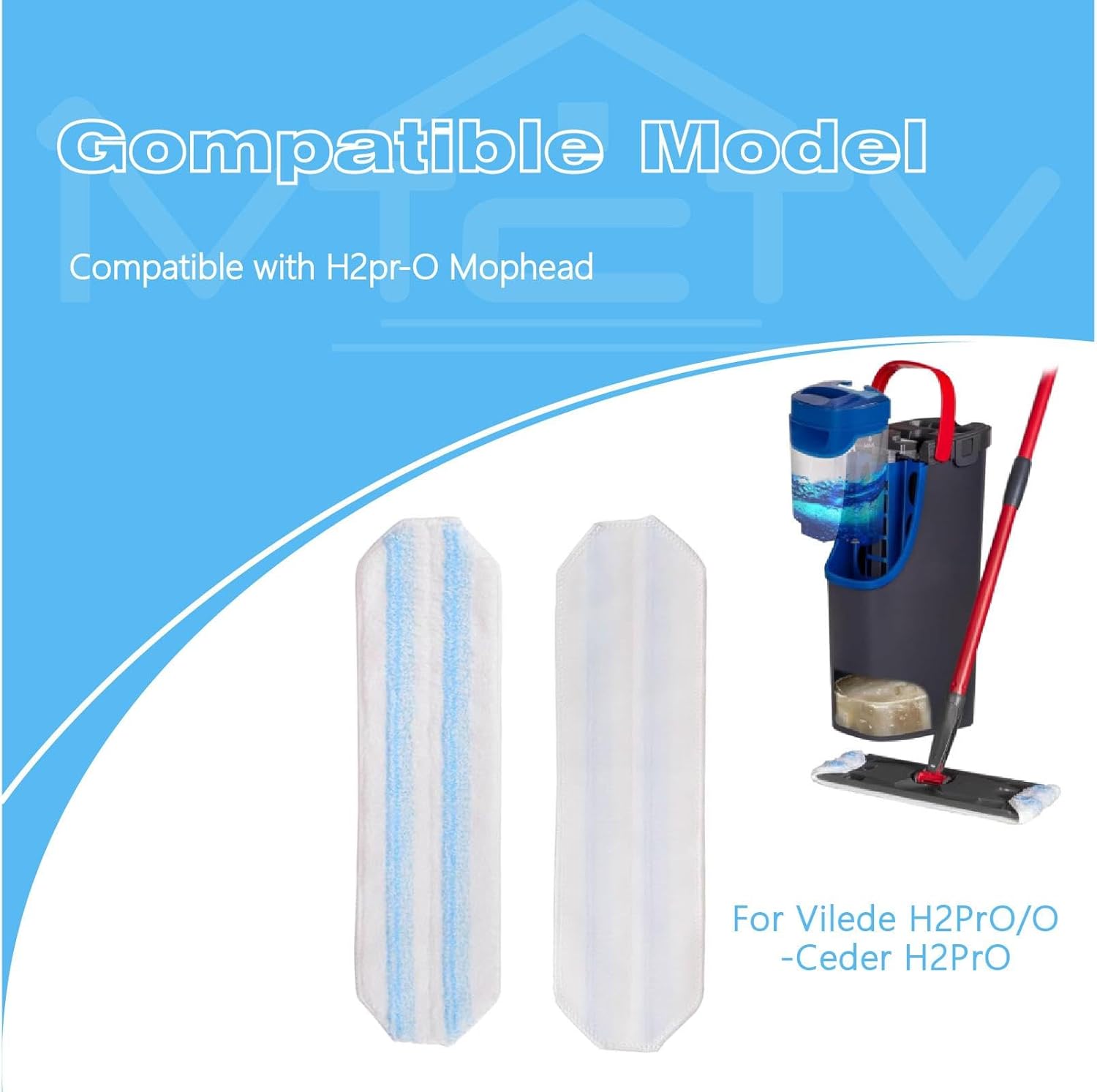 5-Pack O-Cedar H2Pro Replacement Mop Pads - Washable Reusable Microfiber