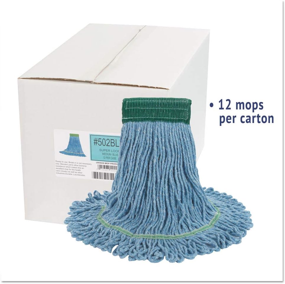 Boardwalk 502BLCT Super Loop Wet Mop Head Blue 12Carton