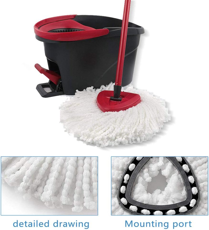 StrengthMix Spin Mop Refill Heads 4-Pack Machine Washable