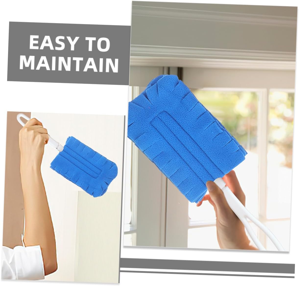 6pcs Yellow Duster Refills Washable Reusable Electrostatic Cleaning Pads