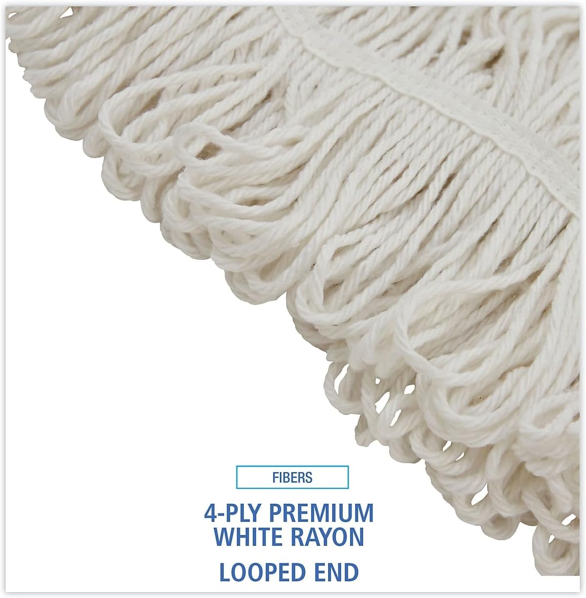 Unisan Boardwalk 424REA Pro Loop Wet Mop Head 24oz White 1