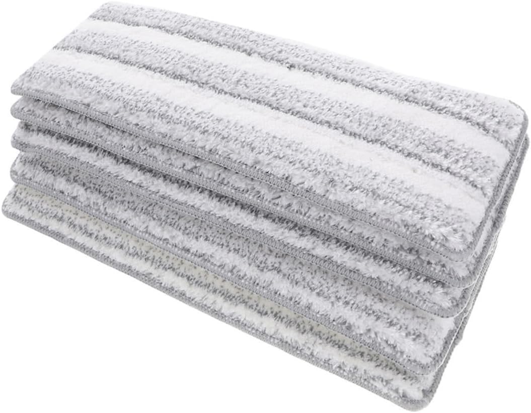 5pcs Washable Flat Mop Pads Self Adhesive Microfiber for Hardwood Floors