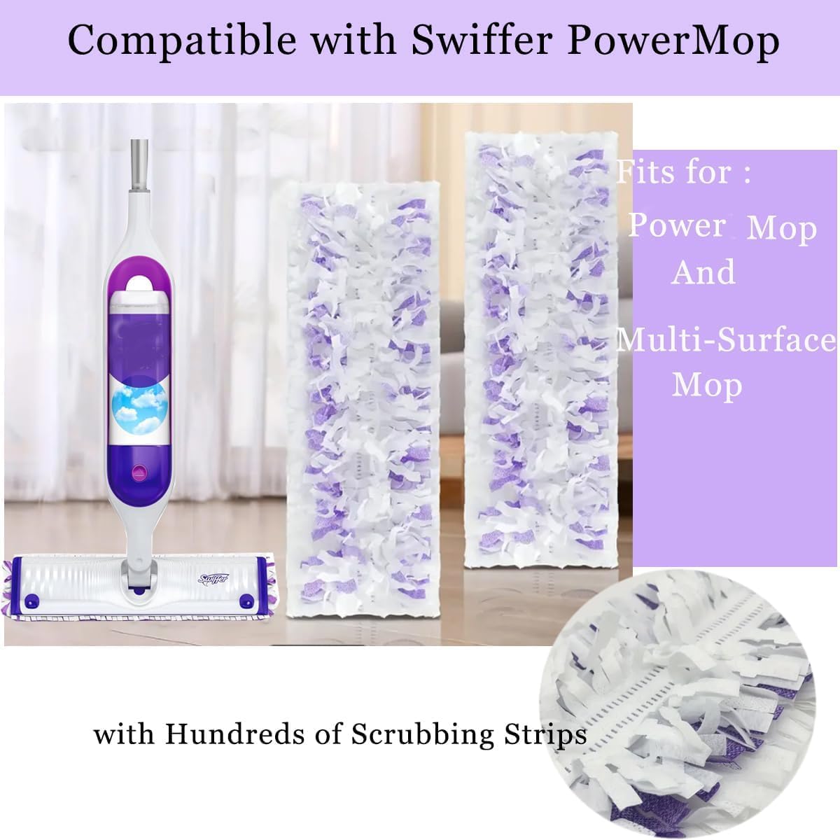 YFLY 10 Pack Replacement Mop Pads for Swiffer PowerMop