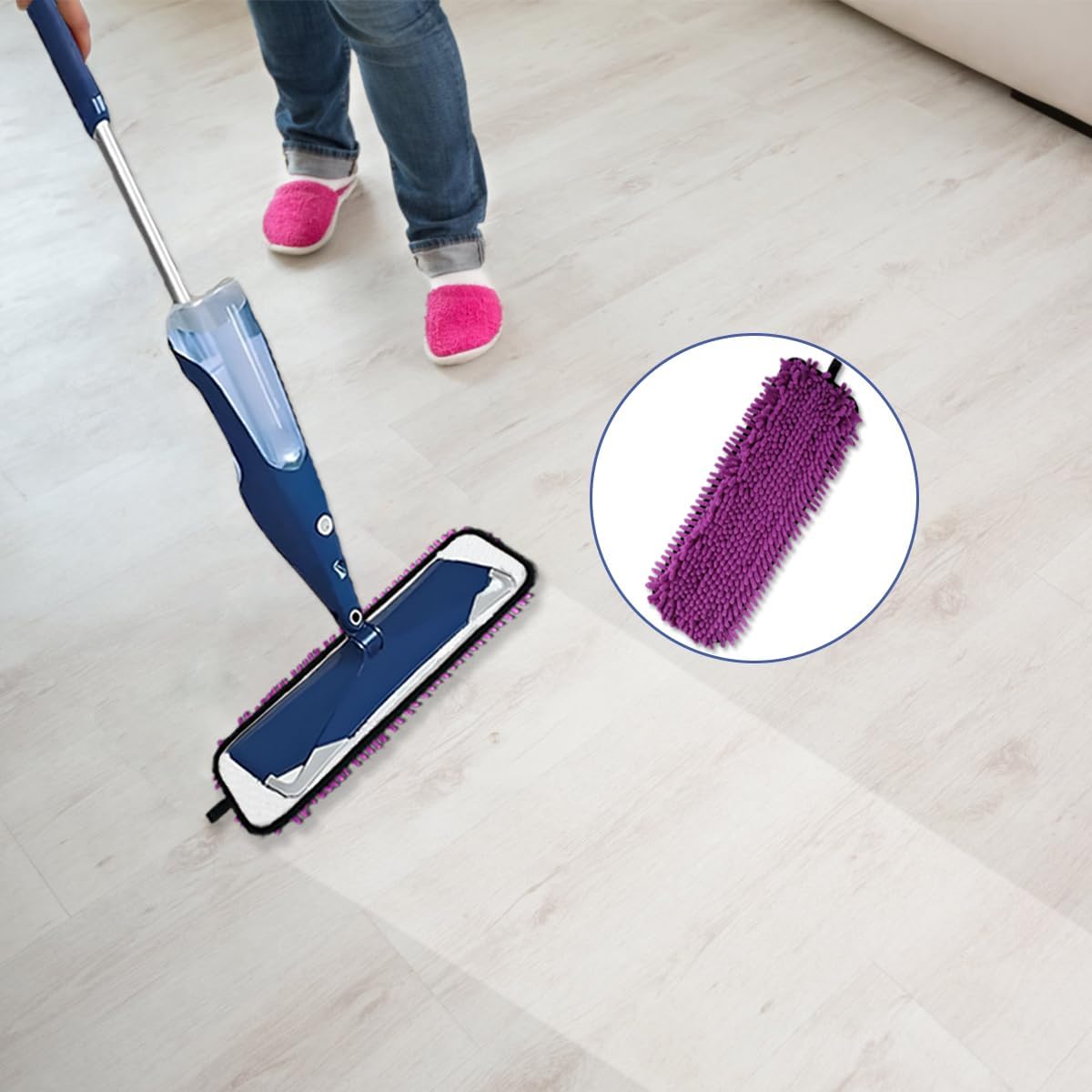 Diteje 5 Pack Washable Mop Pads for Bona Replacement