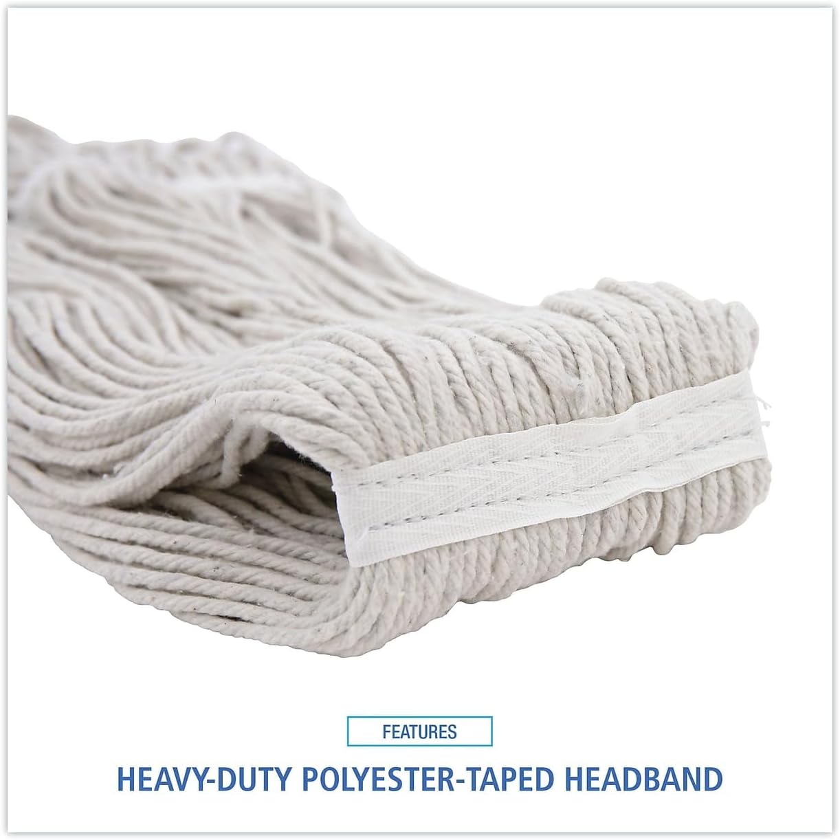 Boardwalk BWK424CEA 24 oz Cotton Pro Loop Wet Mop Head - White