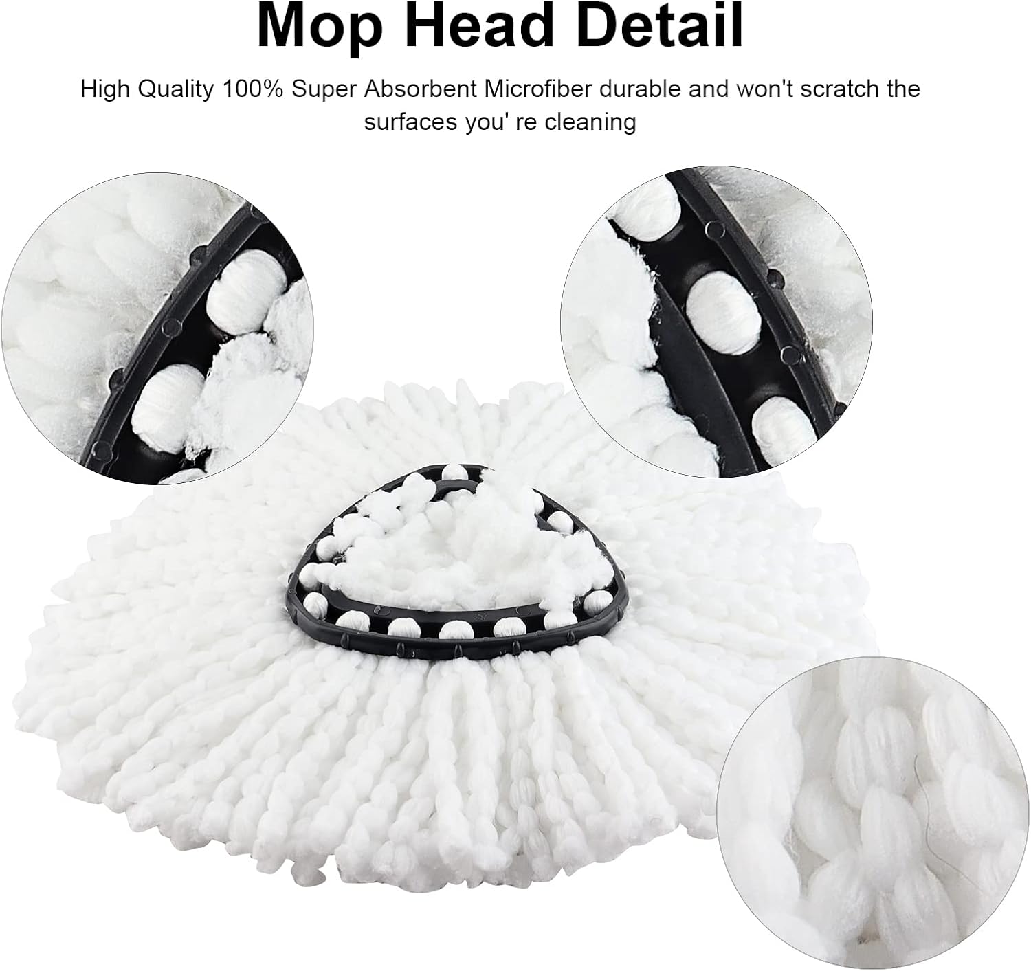 BeiLan Spin Mop Replacement Head Set