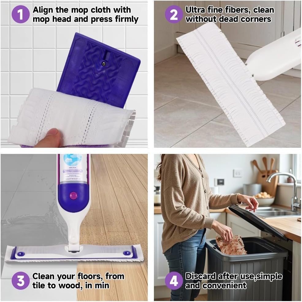20 Pack Disposable Power Mop Pads for Swiffer Multi-Surface Replacement