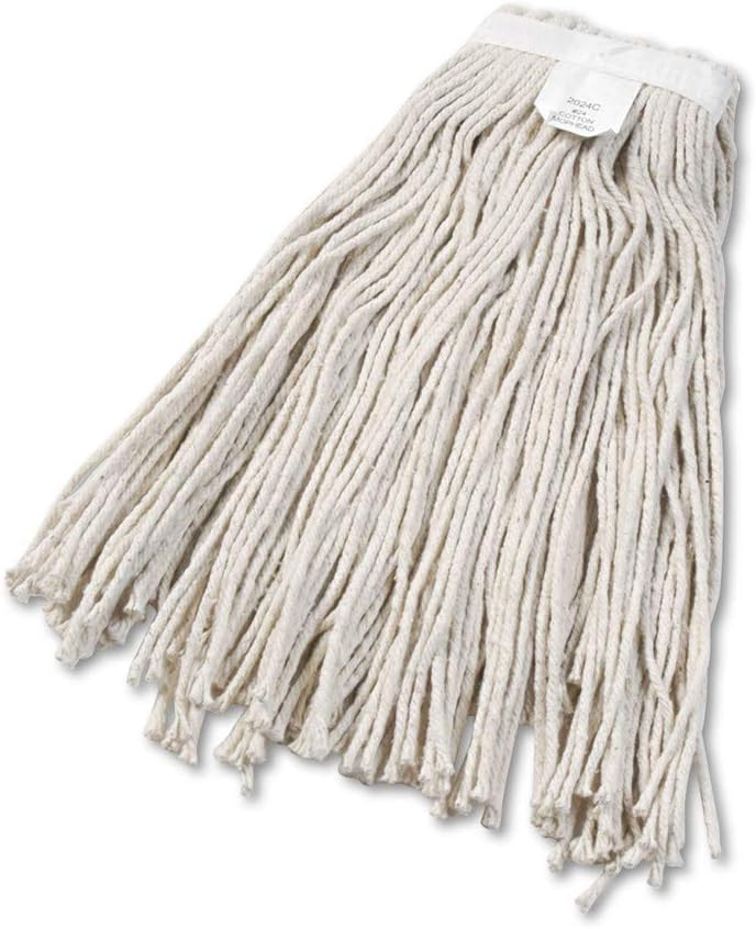 Boardwalk 2024CCT Cut-End Wet Mop Head Cotton White 12Carton