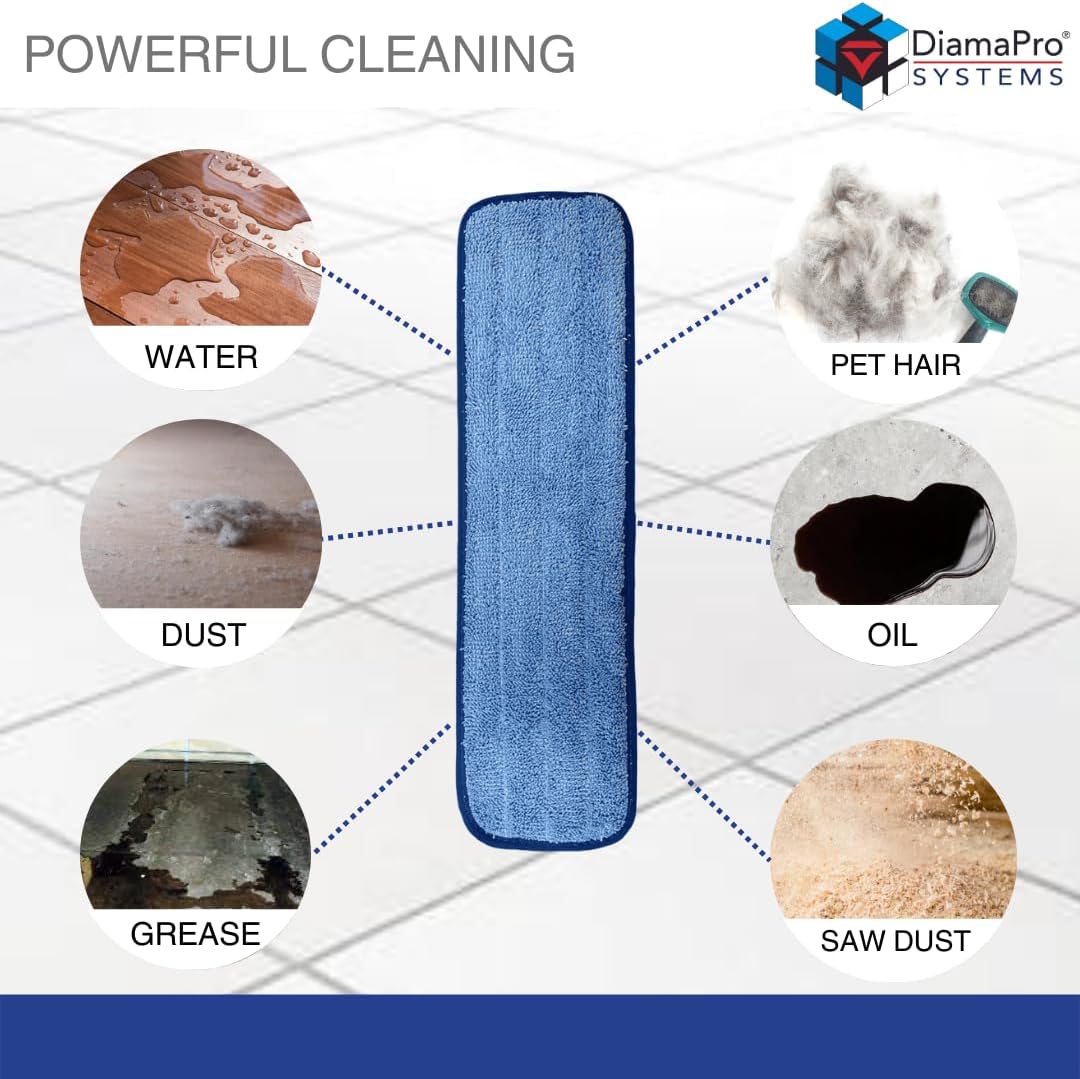 18 Inch Microfiber Mop Pads 10-Pack Reusable