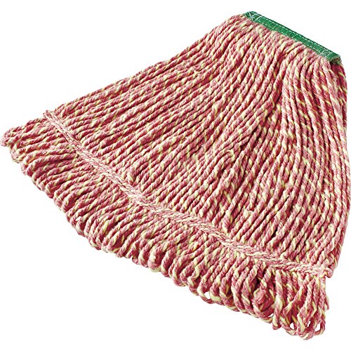 Rubbermaid Commercial Super Stitch Mop Head Replacement 1-Inch Medium Red Heavy Duty