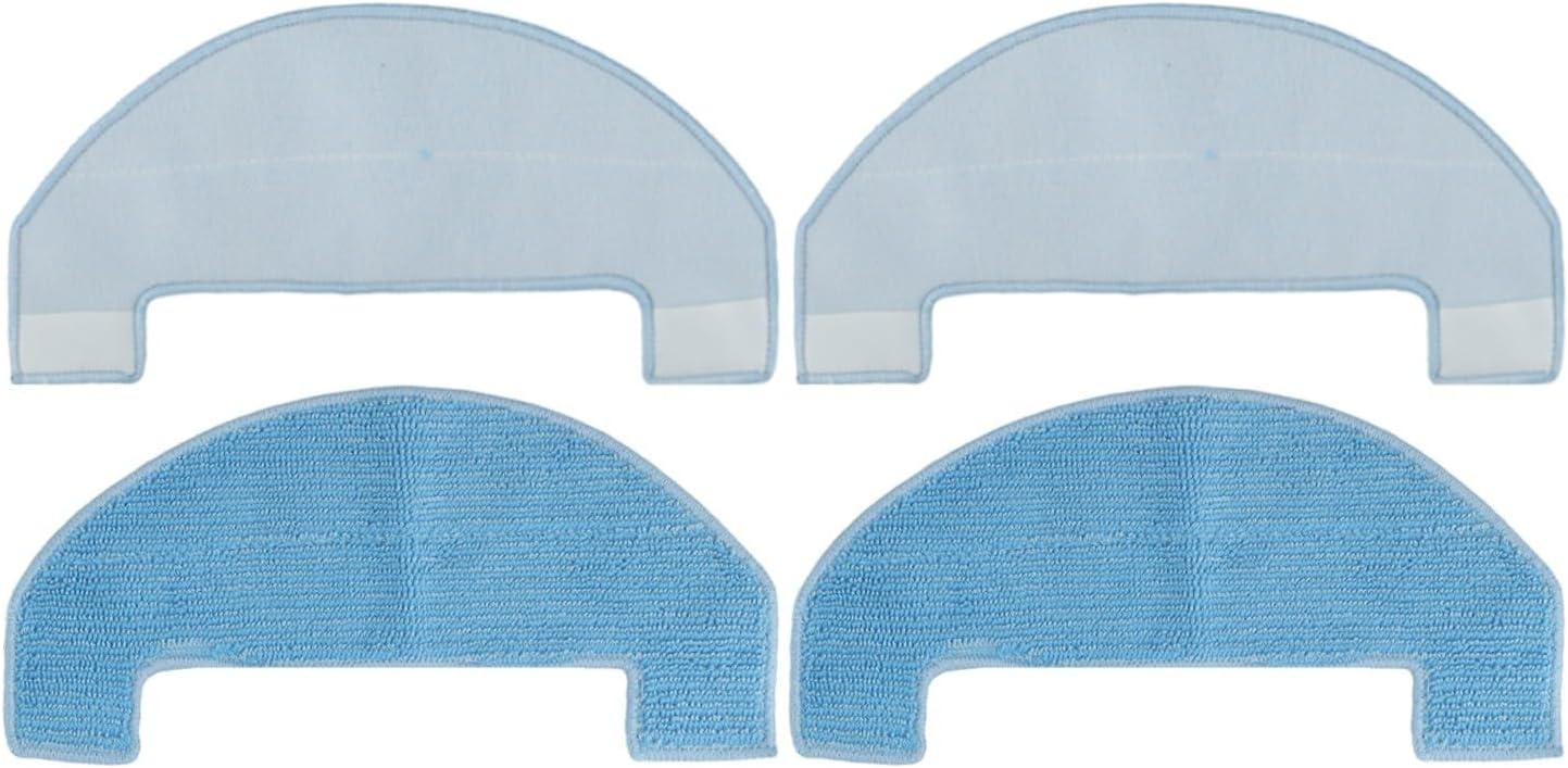 CRIDENG 4Pc Microfiber Mop Cloth Kit for Mova E10 Robot Vacuum