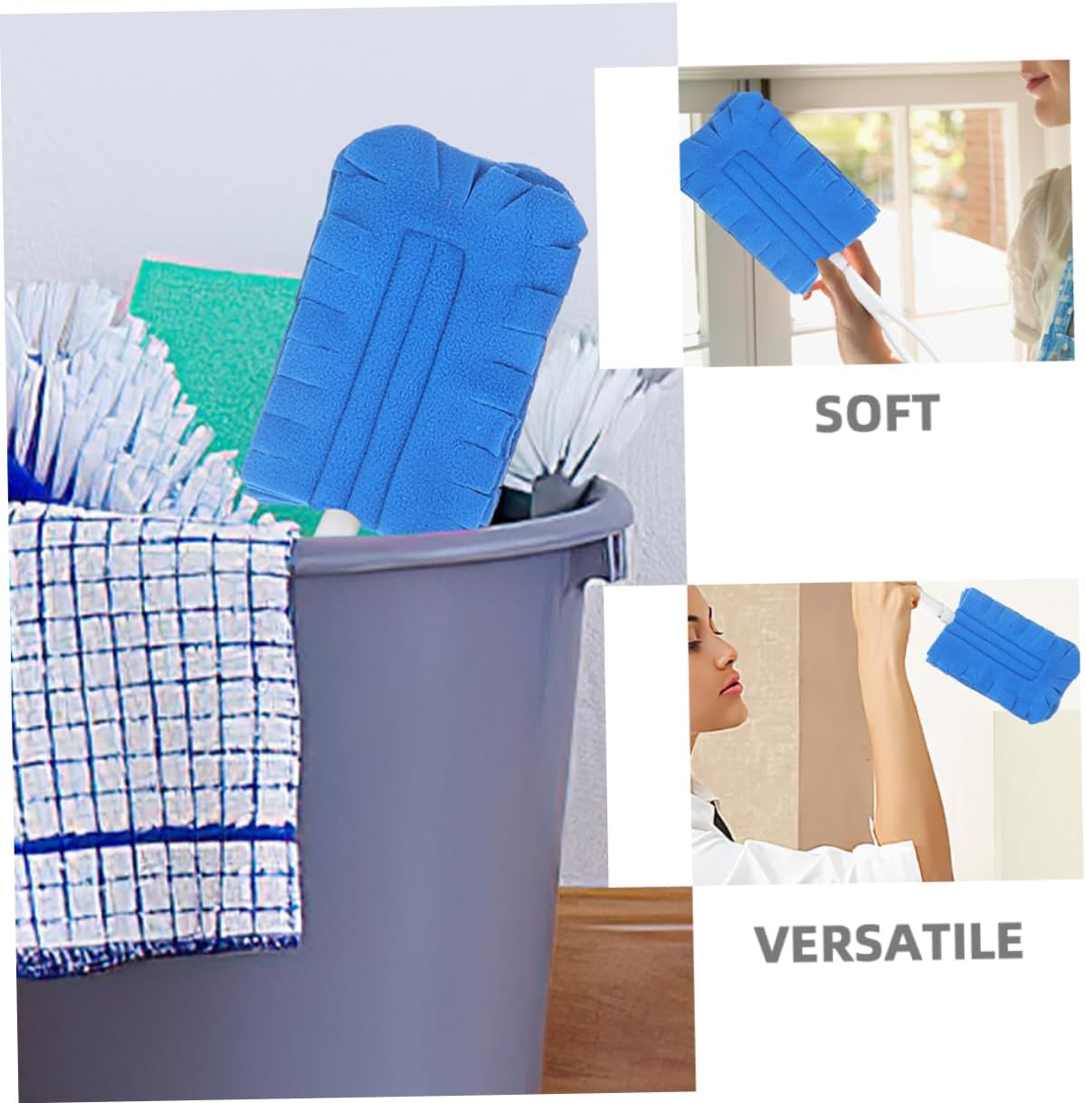 6pcs Reusable Duster Heads for Multi-Surface Cleaning