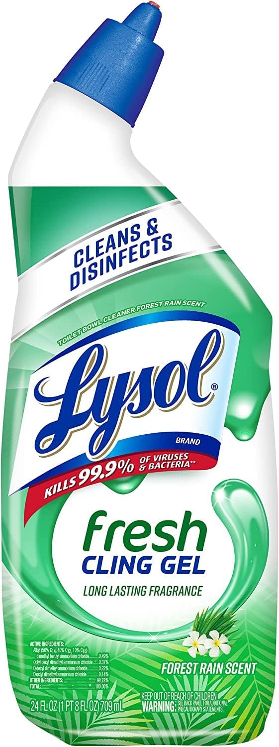 Lysol Cling Gel Toilet Bowl Cleaner 24 Ounce Pack of 3