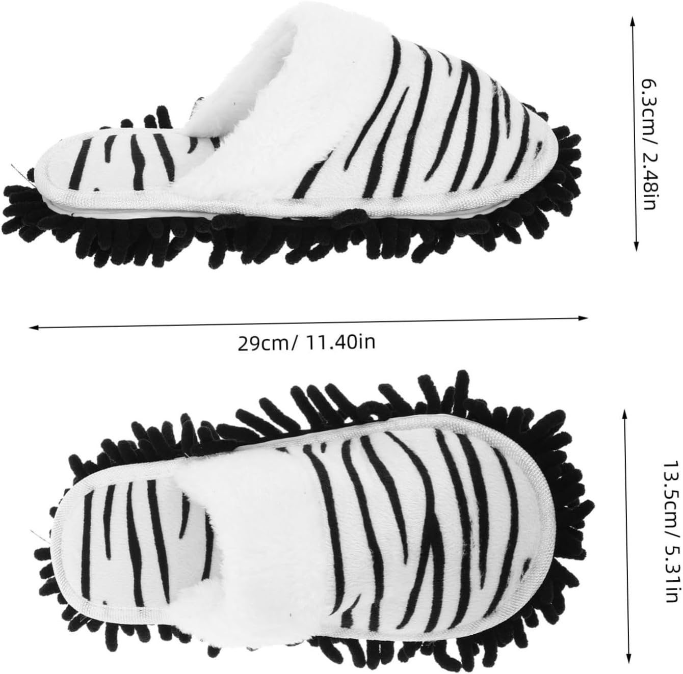 Minkissy Detachable Mop Slippers for Women Comfortable Warm Cleaning Shoes