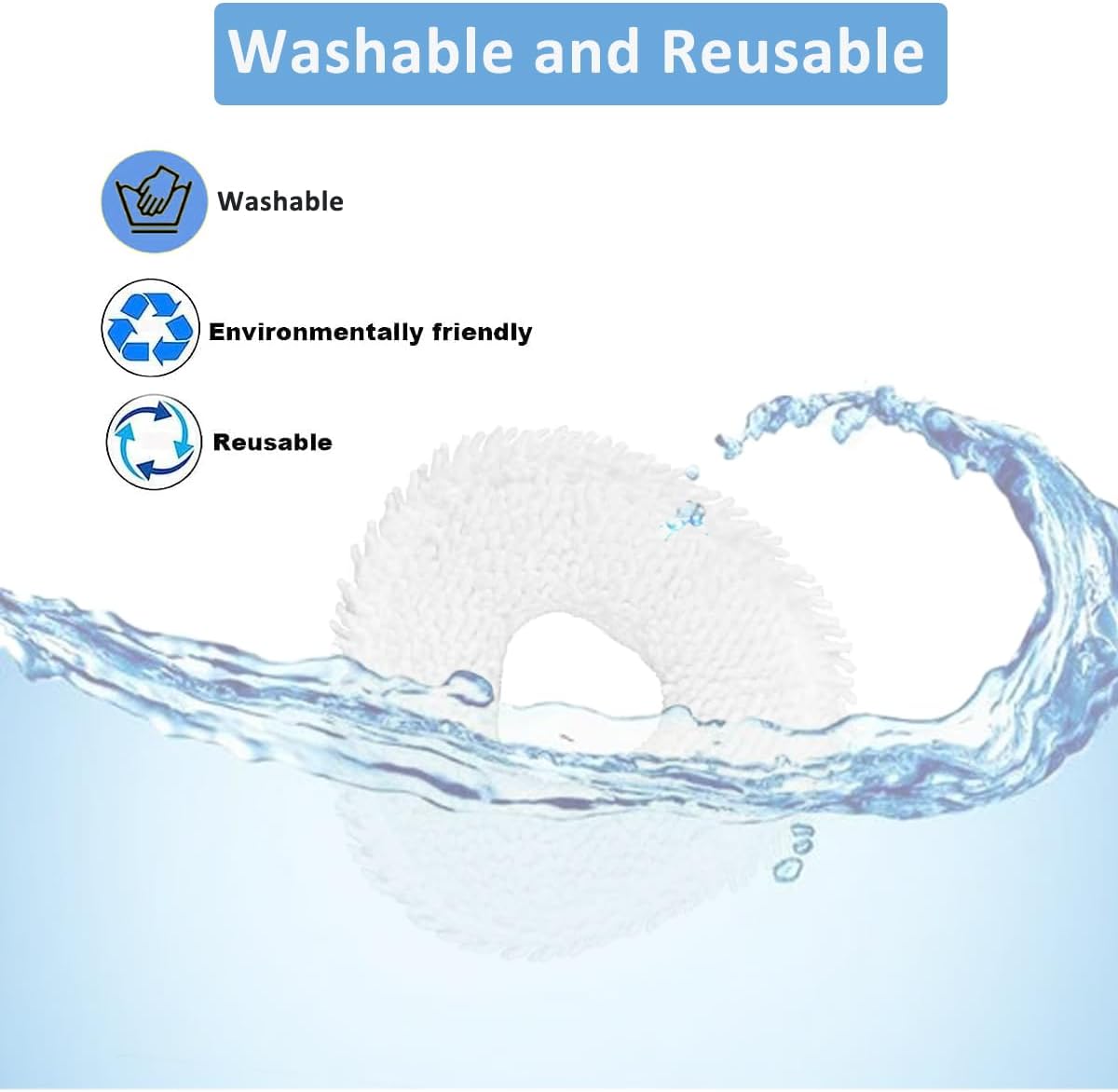 12 Pack Microfiber Mop Pads for Narwal Freo Robot Vacuums