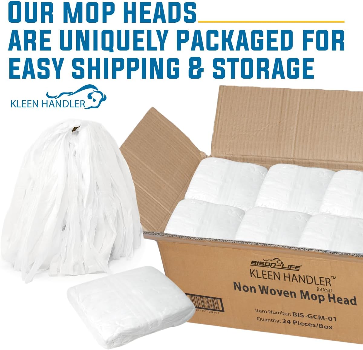 KLEEN HANDLER Non-Woven Mop Head Refill Pack of 6