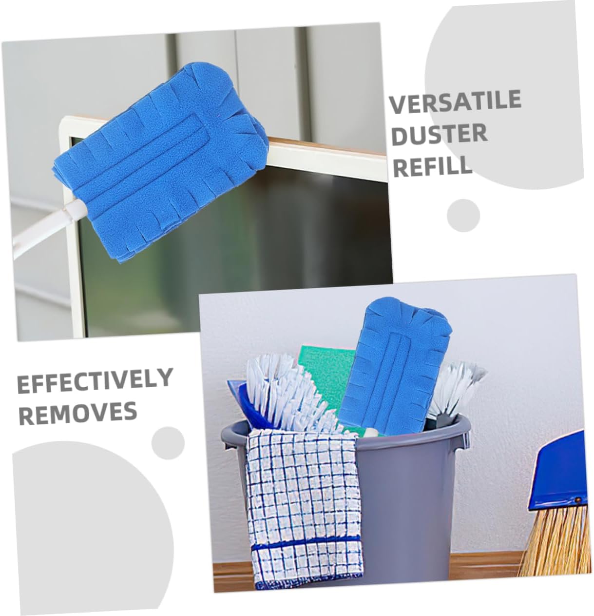 6pcs Reusable Duster Heads for Multi-Surface Cleaning